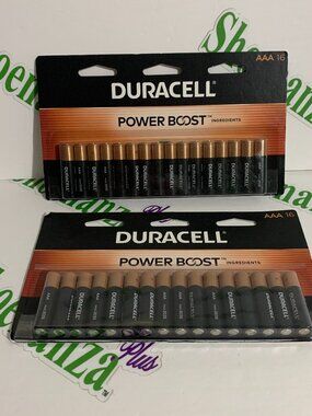 Duracell Batteries AAA 16 Per Pack Coppertop Alkaline Sealed Lot Of 2 3 / 2035